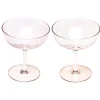 Set van 2 champagne coupes amber