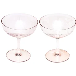 Set van 2 champagne coupes amber