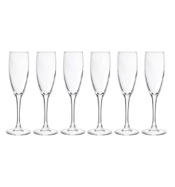 Set van 6 champagneglazen
