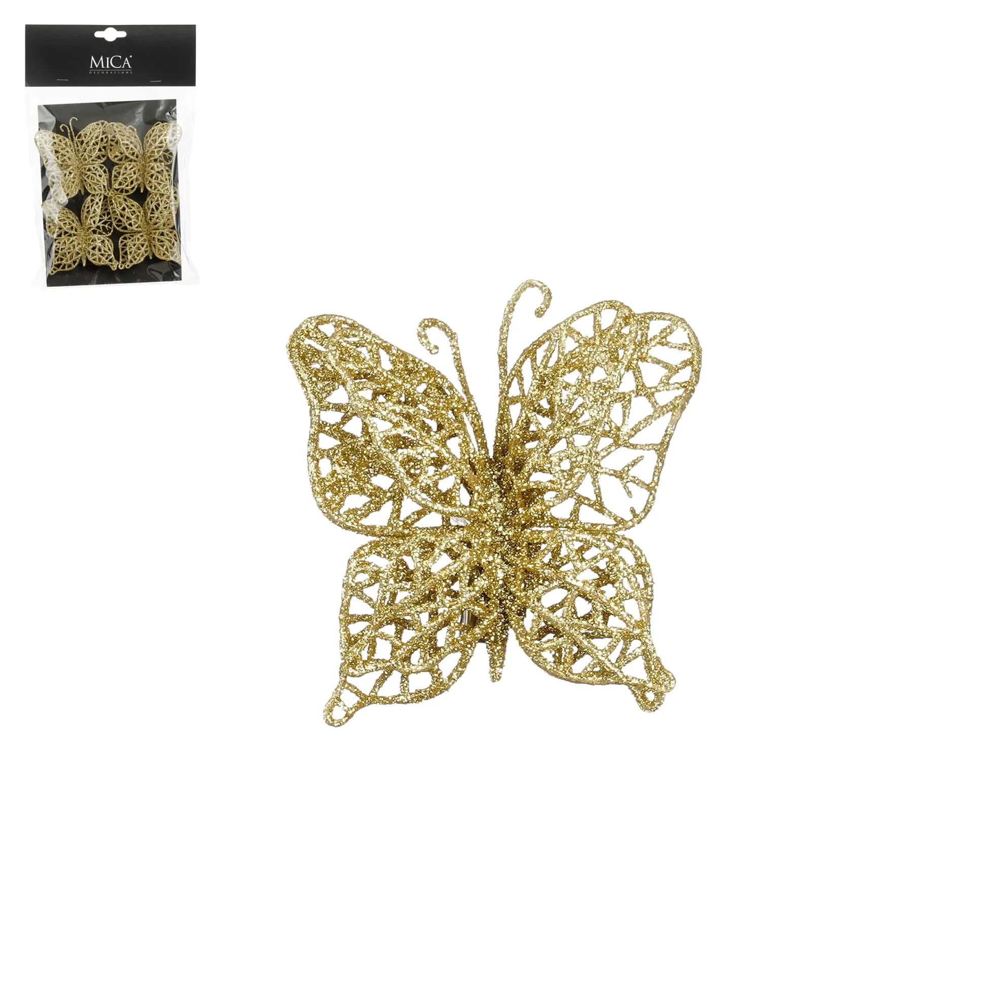 Set van 4 clips vlinder