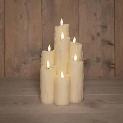 Set van 7 druipende LED kaarsen