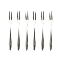 Set van 6 zeevruchtenvorken