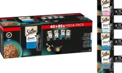 Sheba Kattenvoer - Sauce Collection - Vis Selectie - 40x85g Mega-Pack