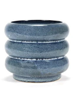 Sixties Sierpot l 14,5x14,5x12,5 blauw