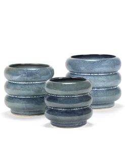 Sixties Sierpot m 12,5x12,5x11,5 blauw