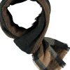 Sjaal heren black/camel