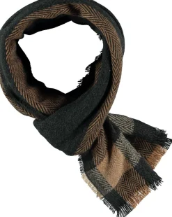 Sjaal heren black/camel