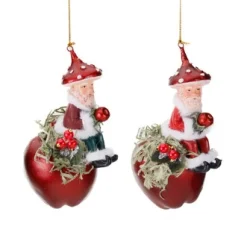 Sneeuwwitje kerstman appelornament