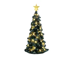 Snowy christmas tree clear light