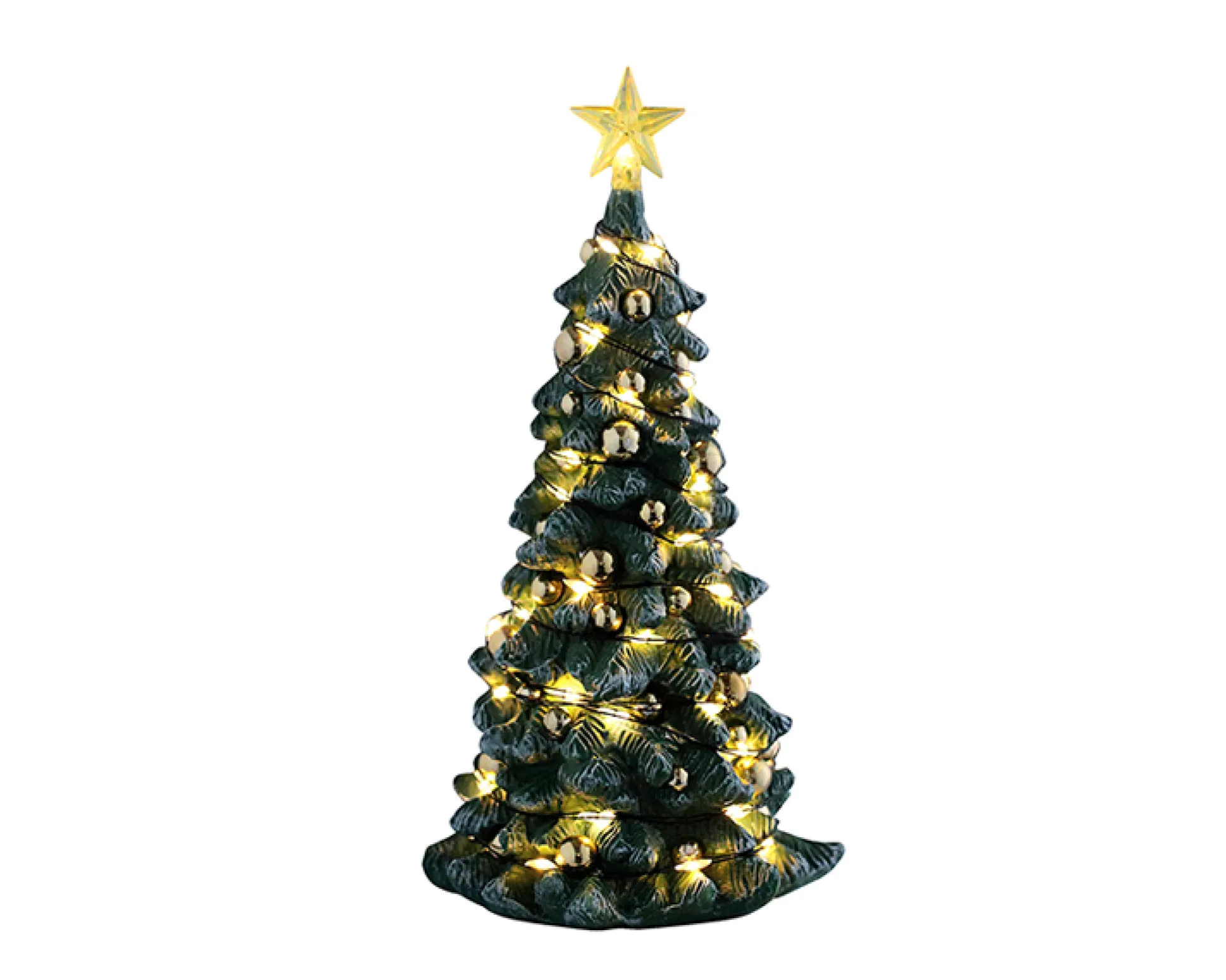 Snowy christmas tree clear light