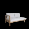 Sofa 3-zit Salvatore in teak en weaving rope (links)