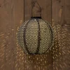 Solar lampion 25cm grijs/marrakesh