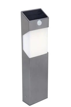 Solstel solar tuinpaal met sensor roestvrij staal led 2.3w