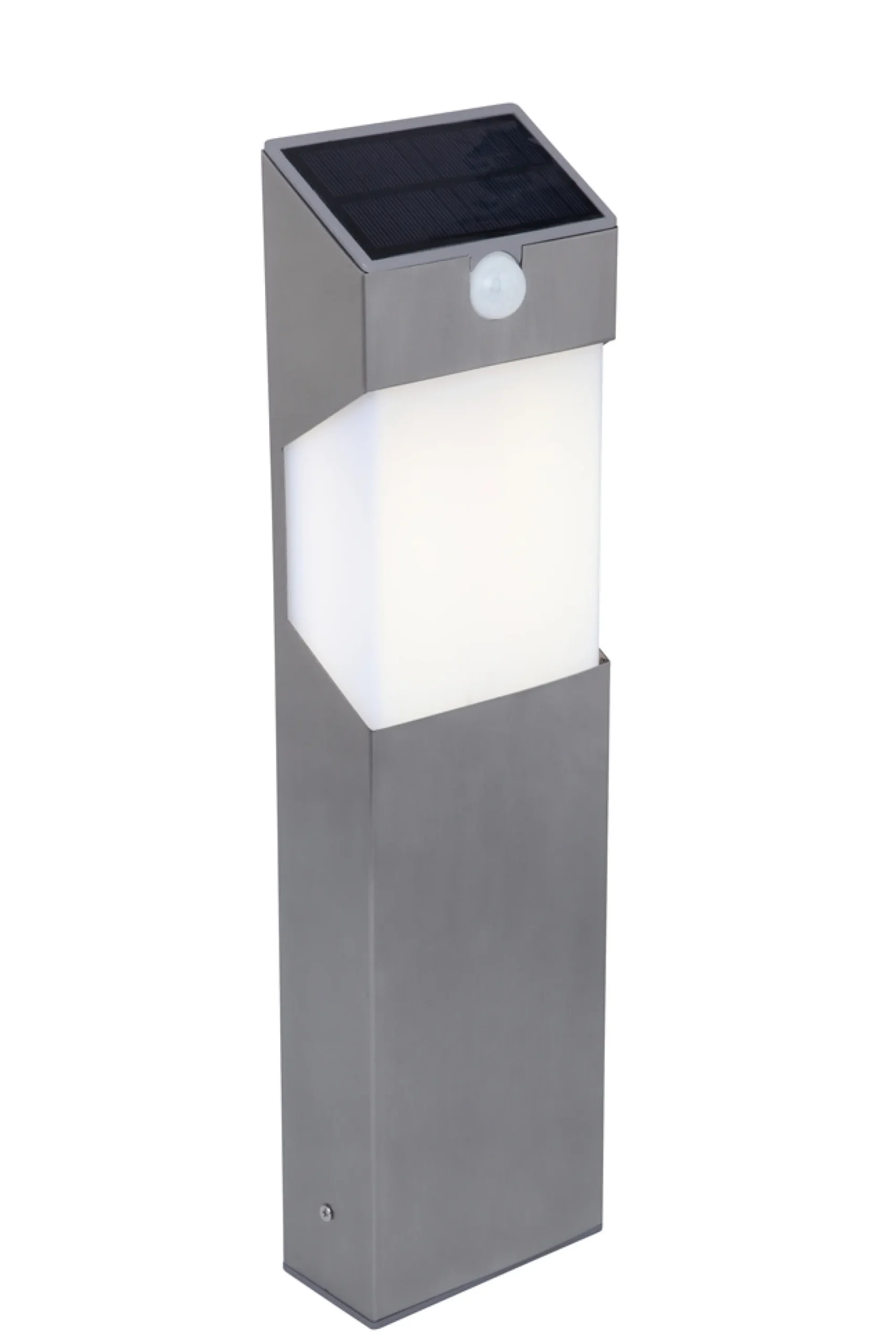 Solstel solar tuinpaal met sensor roestvrij staal led 2.3w