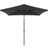Staparasol miami 200x200 zwart-grijs