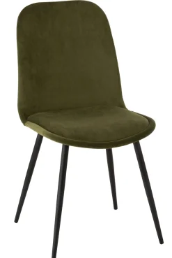Stoel claire met/textiel groen (46.5x44.5x86cm)
