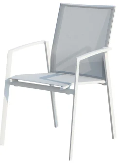 Stoel Porto wit/licht grijs