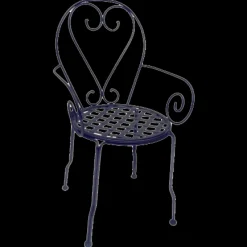 Stoel Rodin in metaal zwart met armleuningen