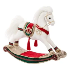 Stoffen hobbelpaard met zadel