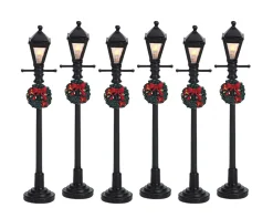 Straatlantaarn op gas, set van 6, b/o (4,5v)