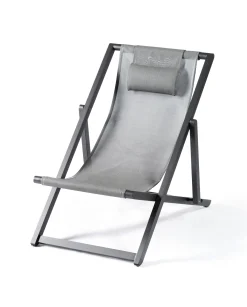 Strandstoel Libec antraciet/zilvergrijs