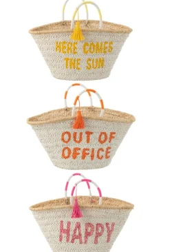 Strandtas citaat zomer maÏs mix assortiment van 3