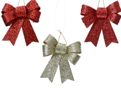 Strik plastiek10cm rood, goud