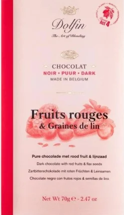 Tablet fondant rode bessen/lijnzaad