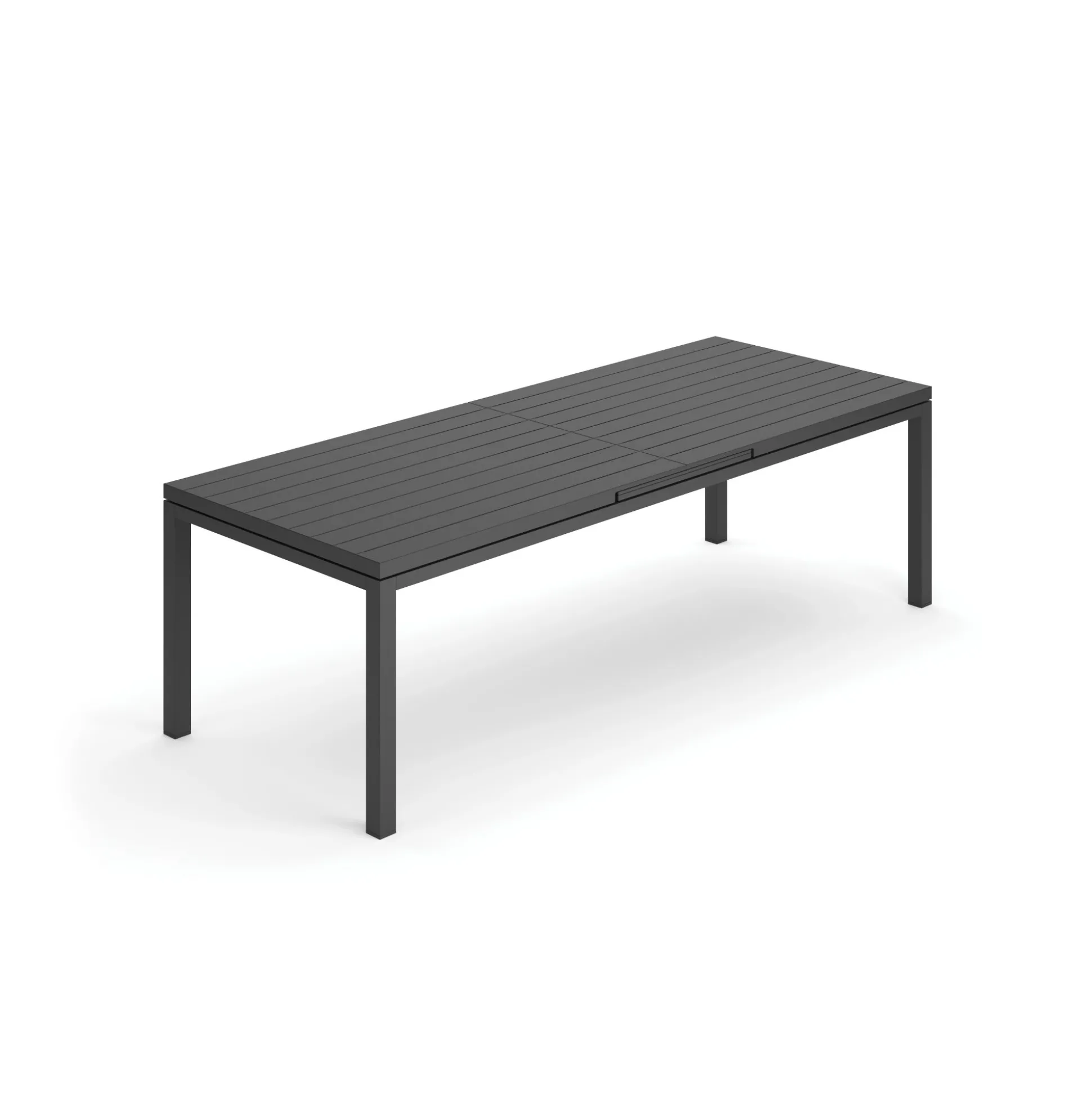 Tafel Albin 256-320x100cm charcoal/aluminium