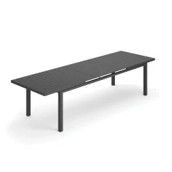 Tafel Albin 256-320x100cm charcoal/aluminium