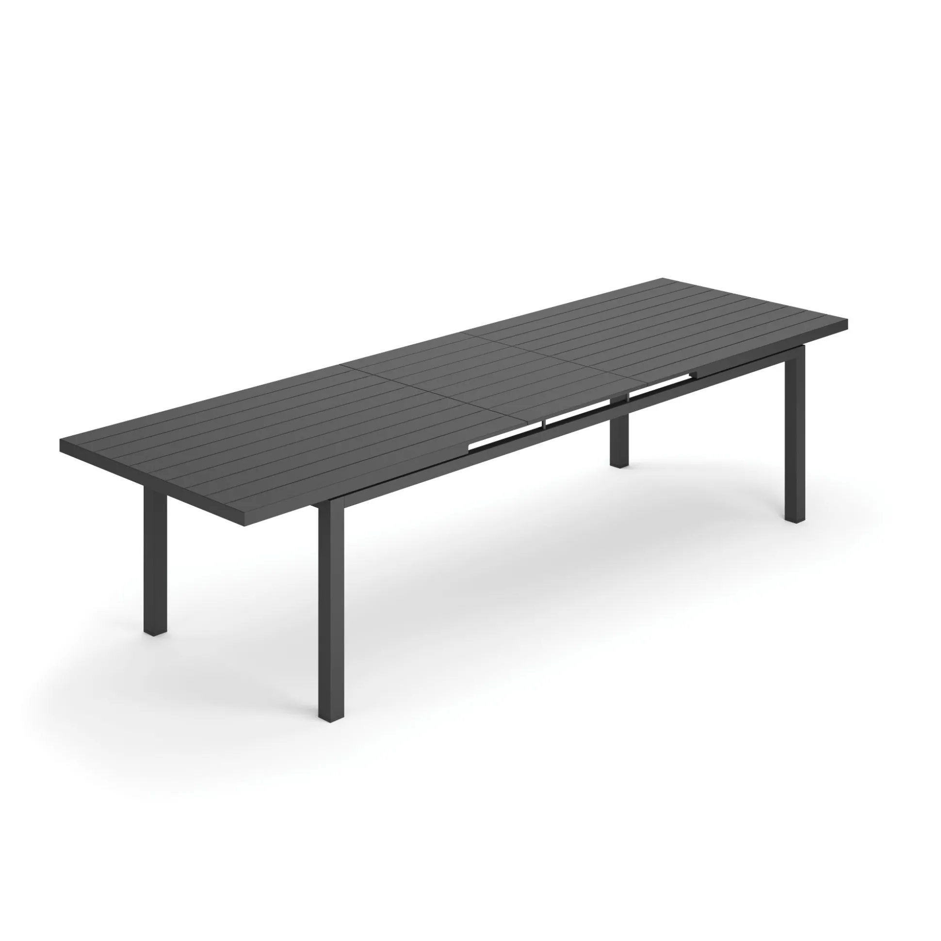 Tafel Albin 256-320x100cm charcoal/aluminium