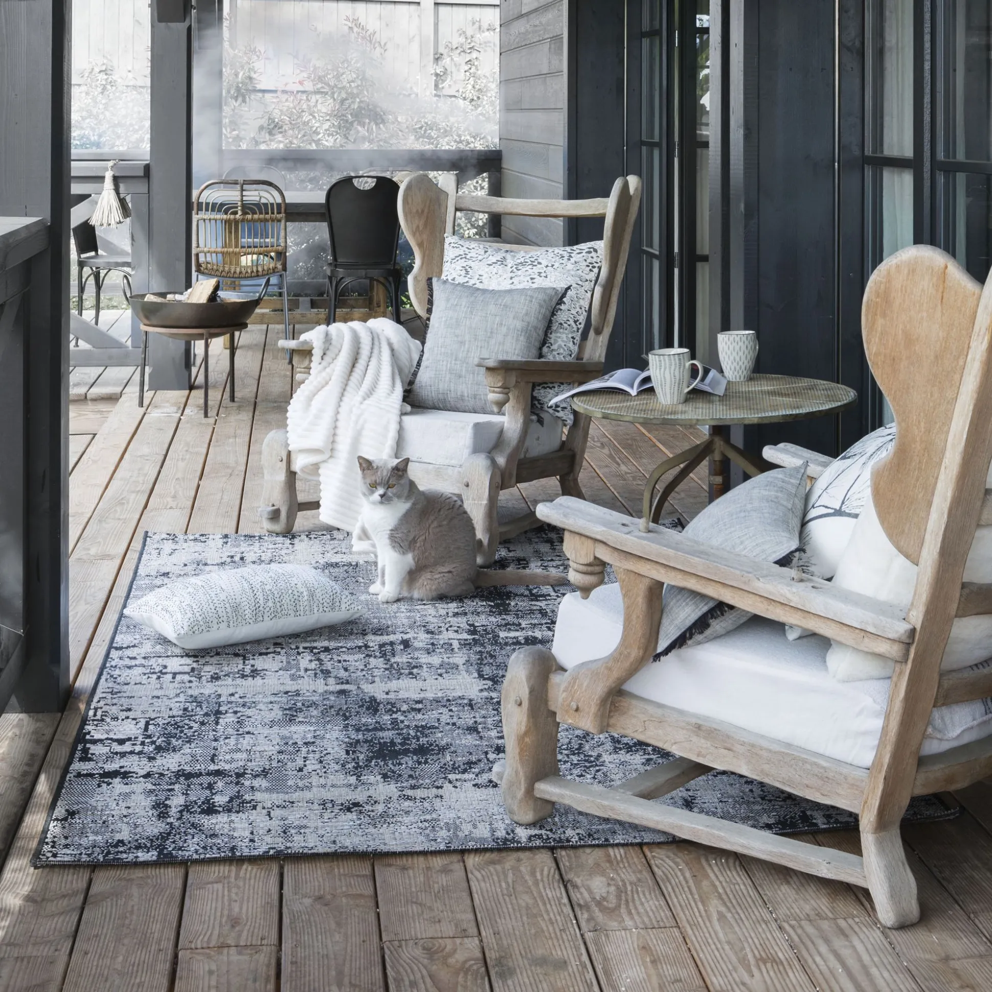 Tapijt outdoor Catania 160x230 zwart