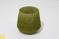 Theelichthouder 11cm groen