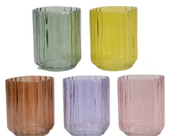 Theelichthouder glas 13cm