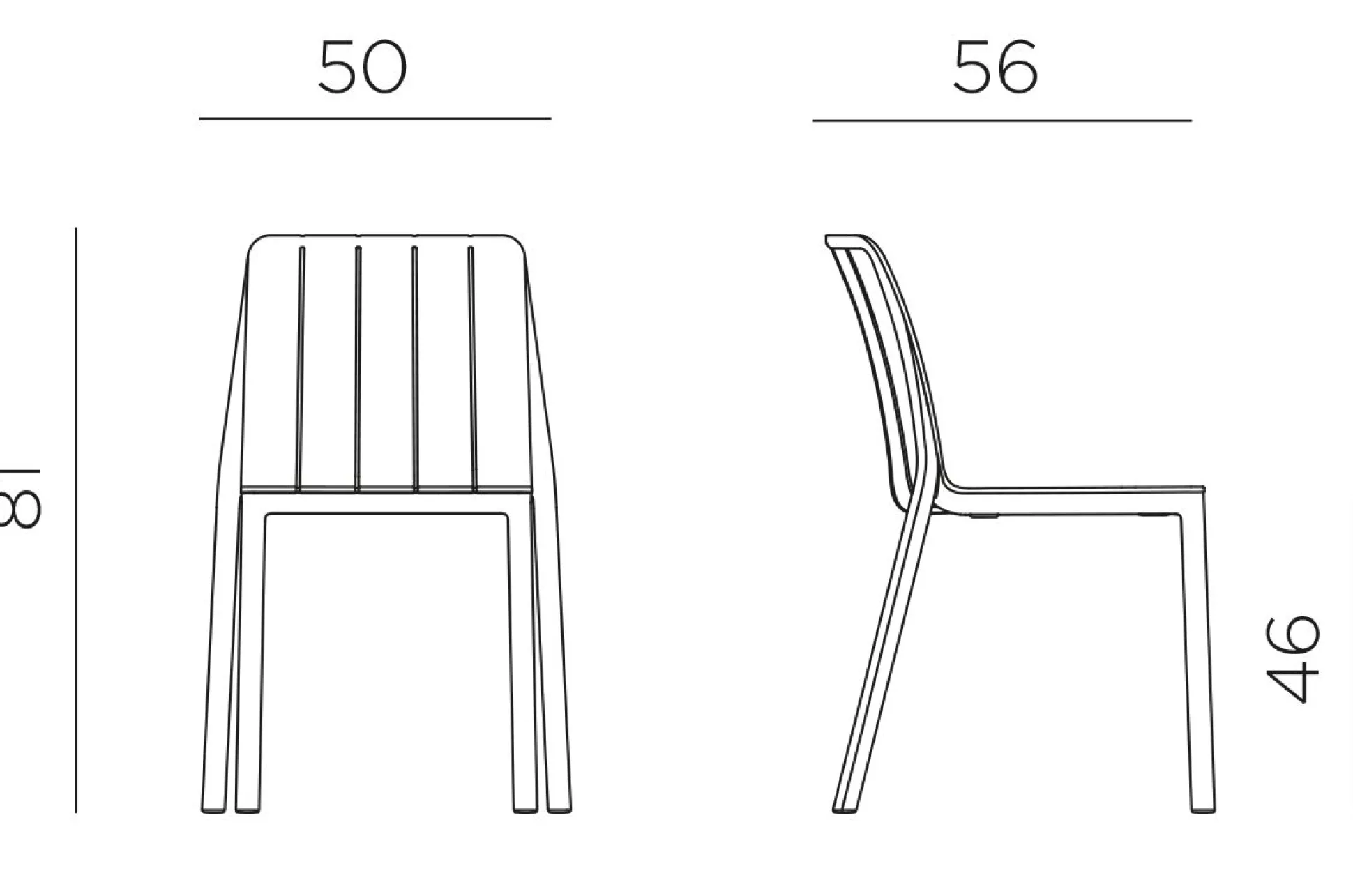 Tiberina stoel antraciet