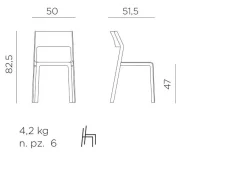 Trill bistrot chair agave