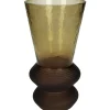 Vaas glas bruin 12x12x22.5cm