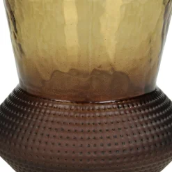 Vaas glas bruin 12x12x22.5cm