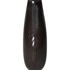 Vaas glas zwart 23.5x7x21.5cm