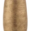 Vaas oneffen ruw ker goud l (22x22x41cm)