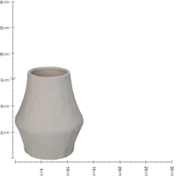 Vaas poselein wit 12.6x12.6x15.3cm