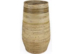 Vase lombok grey/blond d36/40h70cm
