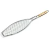 Visgrill uit chroom en hout 66x14cm FSC 100%