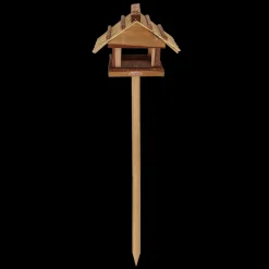 Voedertafel rieten dak op paal