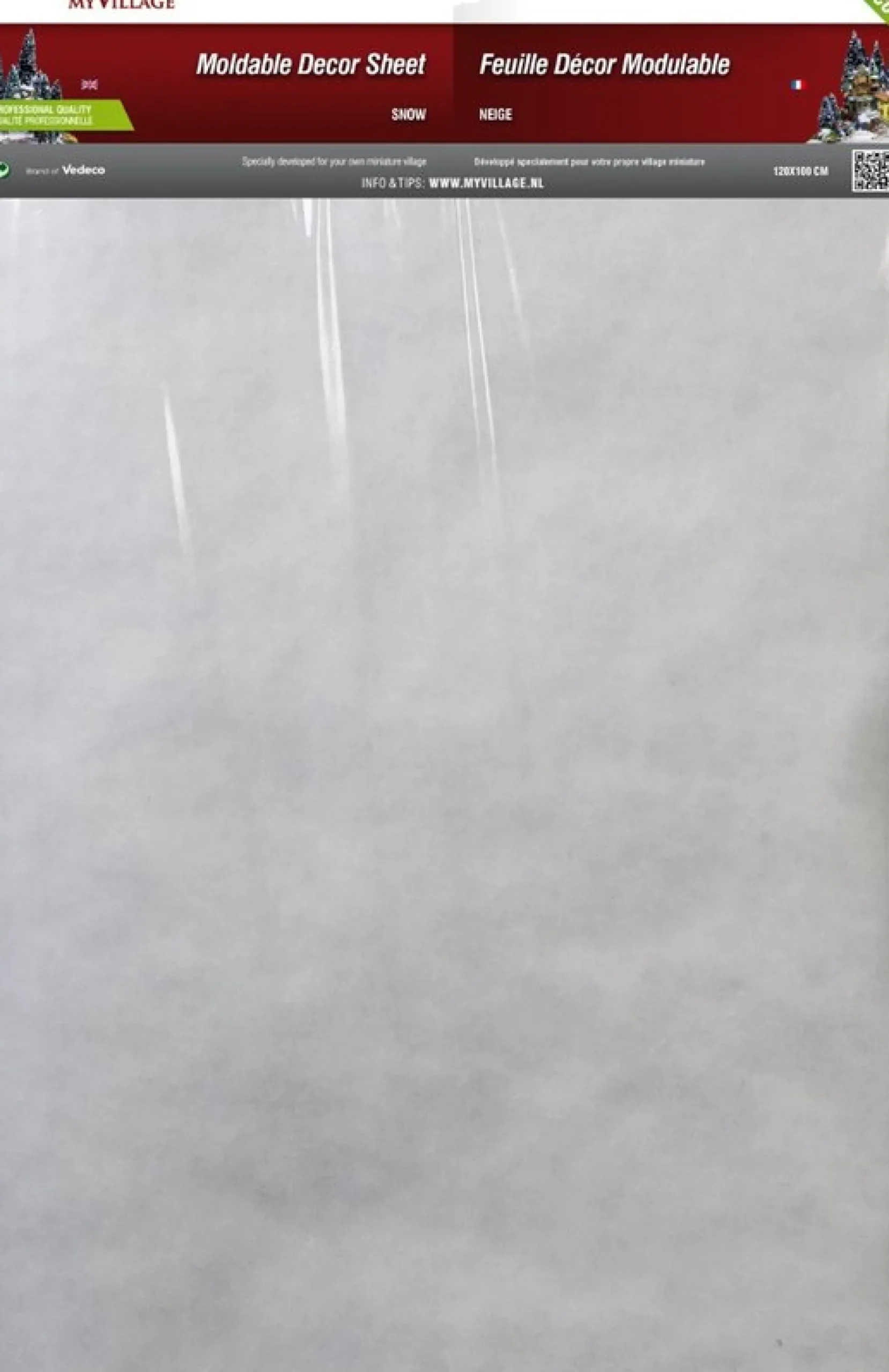 Vormbare sheet sneeuw 100x60cm