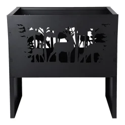 Vuurkorf rechthoekig herten