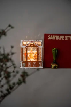 Waterspinner peperkoekhuisje led warmwit voor binnen