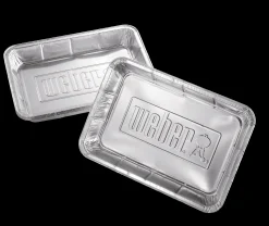 WEBER ALUMINIUM LEKBAKJES GROOT, SET VAN 10 STUKS