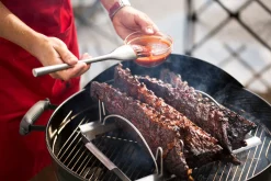 WEBER DELUXE MULTIFUNCTIONELE VLEESHOUDER RVS