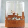 Windlicht, met bos en herten